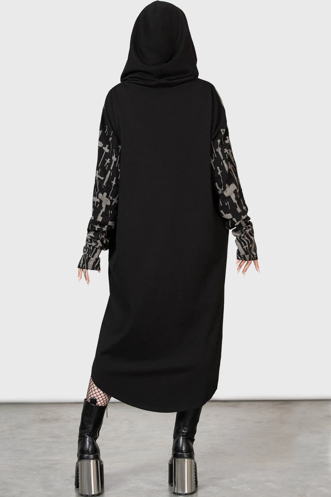 Cross The Bear Longline Hoodie - Image 5