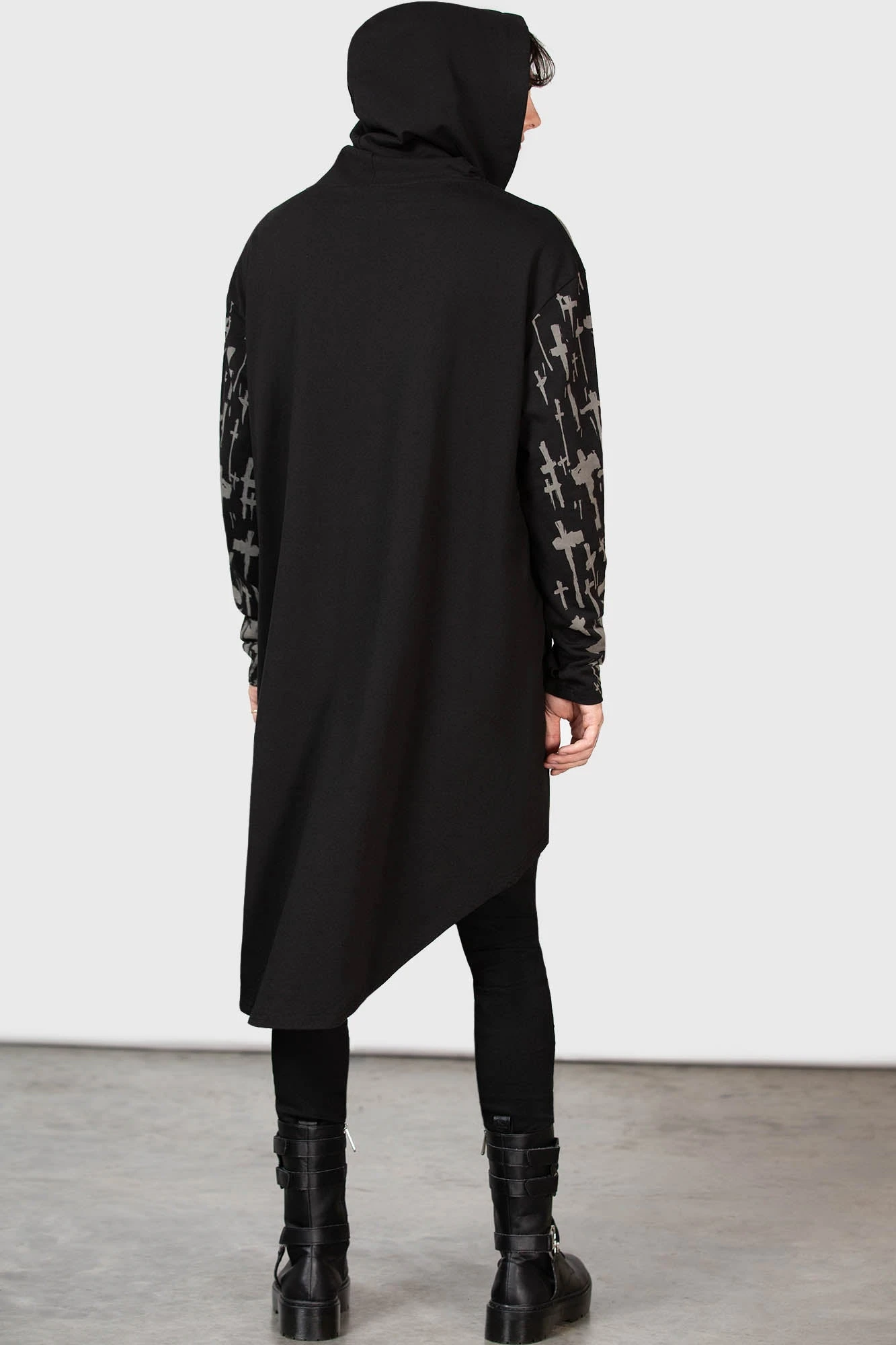 Cross The Bear Longline Hoodie - Image 8