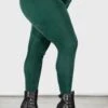 Hematite Leggings [GREEN] [PLUS]