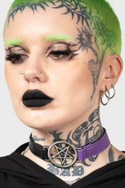 Penta Half Choker [BLACK/PURPLE]